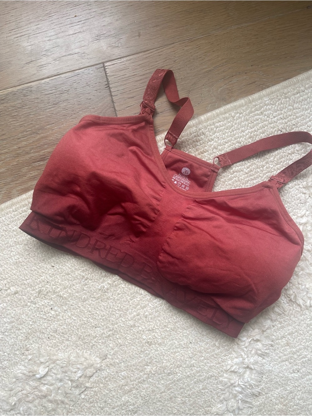 Kindred Bravely Rust Ombré Red Wireless Nursing Bra